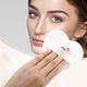 thumbnail image 4 of 4 piezas de polvos sueltos Puff Face Soft Heart Shape Puff Blender Herramienta de maquillaje de belleza Short Plush Red and White, 4 of 6