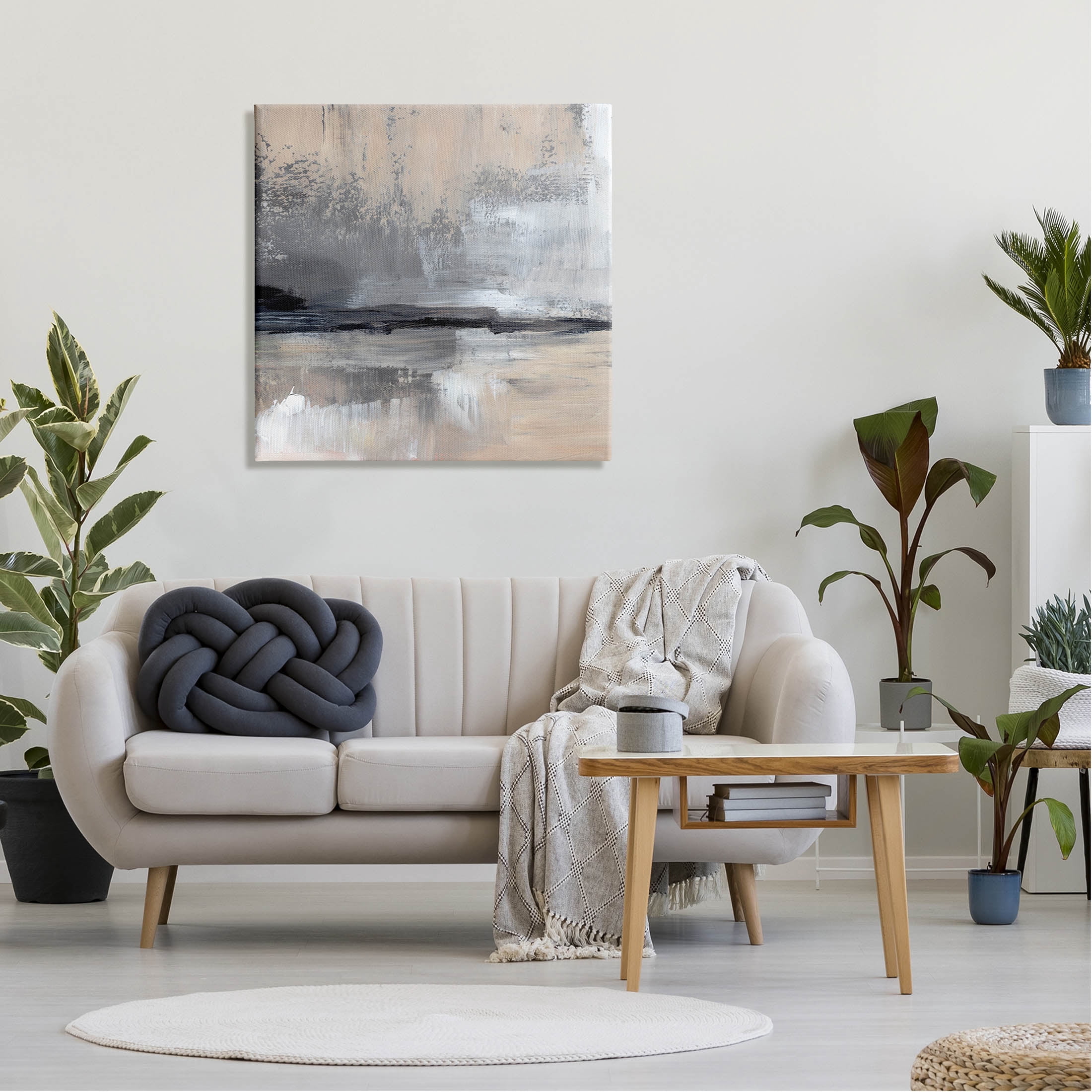 Abstract Landscape Reflection Abstract Painting Gallery Wrapped Canvas Print Wall Art