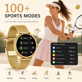 thumbnail image 6 of Cillso Smart Watch for Women, Elegant Round Smartwatch with 1.19" AMOLED Display, Bluetooth Calling, Stainless Steel Mesh Band, Sleep & Cycle Tracking, 100+ Sports Modes, Android iPhone, perfect gift, 6 of 9