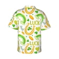thumbnail image 3 of Balery St Patrick's Day1 Print Men's Hawaiian Shirts Short Sleeve Beach Shirt Relaxed Fit Vacation Button Down Shirts-3X-Large, 3 of 9