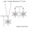 thumbnail image 2 of NICKSUN Christmas Snowflake Rhinestone Jewelry Set for Women, Crystal Pearl Snowflake Pendant Necklace & Dangle Earrings Matching Set, Winter Xmas Holiday Party Accessory Gift, 2 of 6