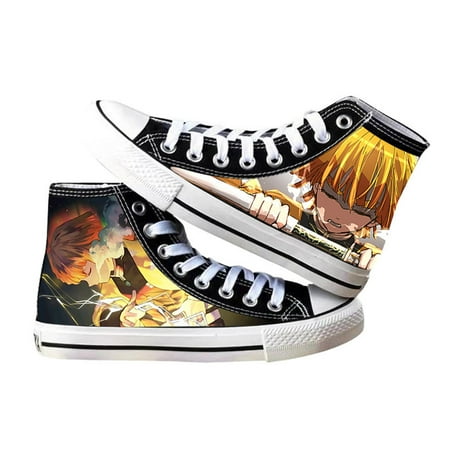 

Anime Canvas Shoes High Top Skateboard Shoes Demon Slayer Sneakers for Boys Teens Men Lace Up Casual Tanjirou Nezuko Zenitsu Pattern Canvas Shoes