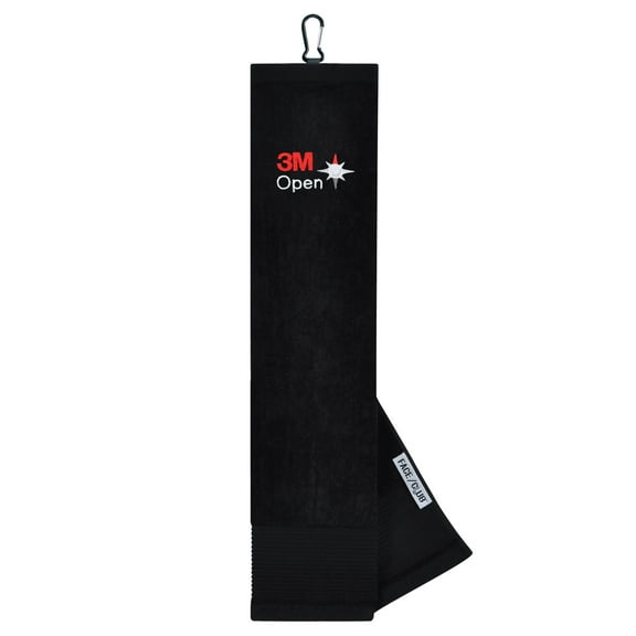 WinCraft Black 3M Open 16'' x 24'' Tri-Fold Golf Towel
