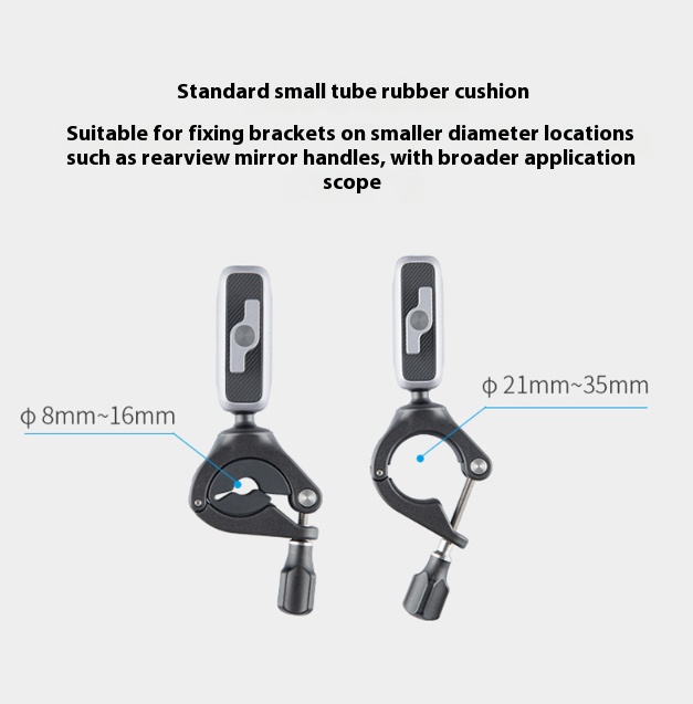 Bike Phone Mount with Handlebar Clamp - Bigcan Motorcycle Rearview Mirror Phone Holder for 130–175mm Smartphones, 360° Adjustable, Quick Release, Anti-Vibration, for Outdoor Cycling & Riding