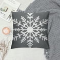 thumbnail image 2 of Nawypu  Pack of  Cozy Fleece Throw Pillow Cases Covers for Couch Bed Sofa Christmas Snowflakes  Medium Grey, 2 of 5