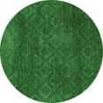 thumbnail image 1 of Ahgly Company Indoor Round Abstract Emerald Green Modern Area Rugs, 6' Round, 1 of 4