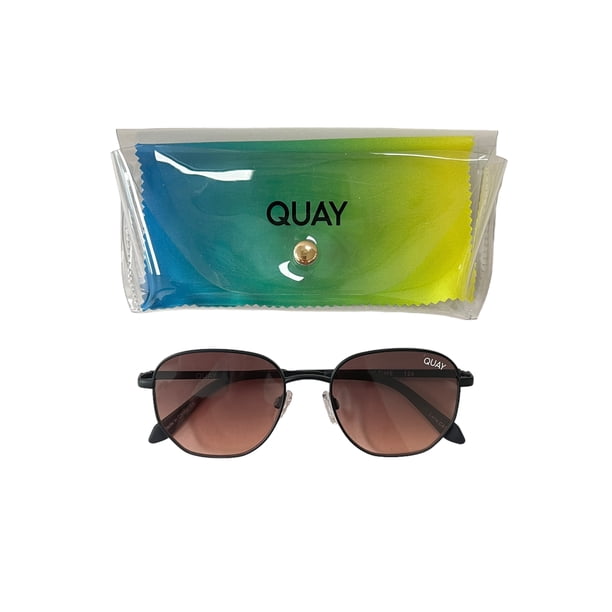 Quay Australia Big Time Sunglasses Black Brown To Orange  display picture 3