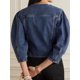 thumbnail image 2 of Abrigo de mezclilla Vintage para mujer, chaqueta de doble botonadura, Top ajustado, elegante, combina con todo, moda europea y americana, Otoño, nuevo, 2 of 3