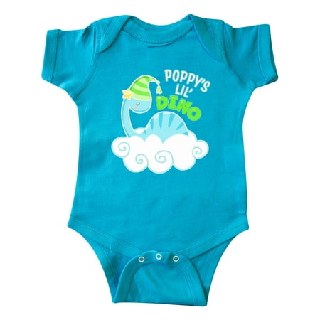 

Inktastic Poppy s Lil Dino with Cute Blue Baby Dinosaur Gift Baby Boy or Baby Girl Bodysuit
