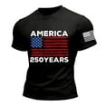 thumbnail image 2 of 250 Anniversary USA Shirt 250 Years America Shirt American Flag Vintage 250 Years CrewNeck Short Sleeves 1776-2026 250th Birthday T-Shirt USA 250 Anniversary Mens Tops Black XL, 2 of 5