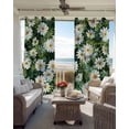 thumbnail image 6 of Spring Daisy Blackout Curtains for Bedroom Living Room Darkening Curtains 63 Inches Long Country Flowers Green Leaves Rustic Botanical Window Curtain 2 Panels Set Window Treatment Drapes 42"x63", 6 of 9