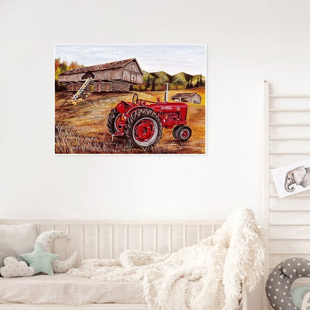 Cuadros Decorativos Cuadro sin marco de coche de granja pintura al óleo por números cuadro pintado a mano para el hogar Ndcxsfigh Nuevos Originales