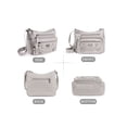 thumbnail image 4 of Gustave PU Leather Crossbody Bag for Women Soft Lightweight Shoulder Handbag Satchel Purse with Multi Zipper Pocket - Gray, 4 of 8