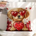 thumbnail image 5 of Cute dog Linen toss pillowcase decoration pillowcase gifting preferred 24x24 inch cushion cover 2 sets sofa pillowcase sofa bedroom living room car, 5 of 5