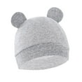 thumbnail image 6 of SILVERCELL 6 Pieces Newborn Baby Hat Bear Ears Infant Caps Baby Boy Girl Toddler Hats Infant Beanie Caps for 0-6 Months, 6 of 6