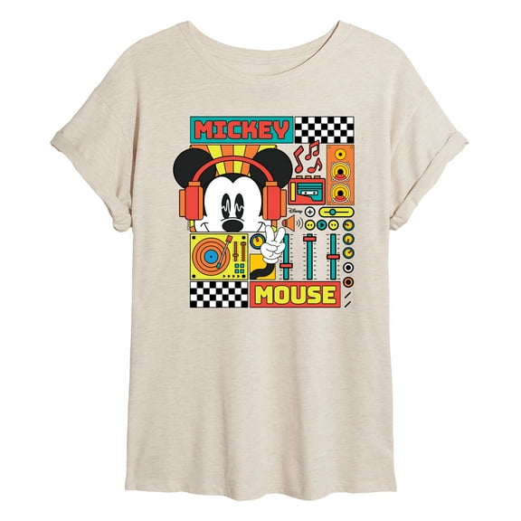 Disney - Mickey Mouse Rhythm Waves - Women's Oversized T-Shirt