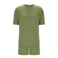 thumbnail image 7 of fatyb Women's Pajama Sets 2 Piece Short Sleeve Casual T-Shirts Sleepwear Shorts Matching Lounge Outfits, 7 of 7