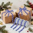 thumbnail image 7 of 5 Rolls Christmas Ribbon 1.5 inch Wide Decorative Ribbon for Gift Wrapping and Holiday Decorations Blue and Purple Background, 7 of 7