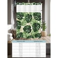thumbnail image 6 of No Hook Cloth Fabric Shower Curtain with Snap in Liner, Palm Leaf Waterproof Shower Curtains Set with See Through Top Window, Tropical Plant Country Green Summer Bath Curtains Shower 72"x78", 6 of 6