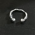 thumbnail image 6 of Skull Bone Open Opening Rings Set Unisex Fashion Hand Jewelry Alloy Texture Suitable for Parties and Festivals, 6 of 8