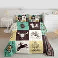 thumbnail image 2 of Homewish Bohemian Aztec Abstract Bedding Comforter Set, Western Cowgirl Cowboy Twin Comforter Sets, Rustic Cactus Reversible Bedding Set, Ultra Soft Bedroom Decor, 2 Pieces, 2 of 8