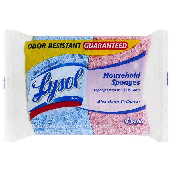 Lysol Cellulose Sponges, 4 count