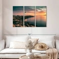 thumbnail image 2 of Elephant Stock Lighthouse Pastel Sunset Wall Art - Horizontal Multi Panel Canvas - Living Room Wall Decor - Nautical Multi Panel - Beige And Blue Decor - 45" x 28", 2 of 8