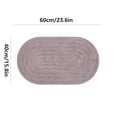 thumbnail image 3 of 40x60cm Elliptical Microfiber Bath Mat, Soft Absorbent Non-Slip Rug for Bathroom Shower Kitchen, 1 Count, 3 of 5
