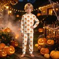 thumbnail image 4 of Futezty Little Girls Boys Halloween Pumpkin Graphic Long Sleeve Pajamas Sets Toddler Pjs Kids Fall Winter Sleepwears 2T-9T, 4 of 7