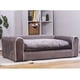 thumbnail image 3 of Sofá cama esponjosa para mascotas, mueble de madera, tapizado suave, calmante, es lavable con patas altas y almohadillas anti deslizantes, incluye cordón y almohadas decorativas. Elije moots, 3 of 11