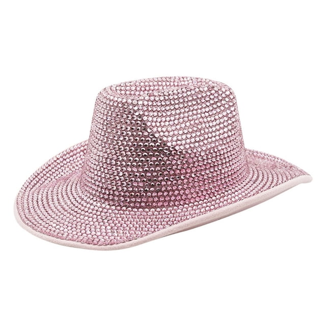 Chapeaux de Cowboy pour Femmes avec Strass et Grands Rebords