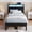 Black, variant on Bexfil Twin Platform Bed with Charging Station and LED Lights,Wood Headboard Bed Frame with USB Ports and Power Outlet, Noise-Free, No Box Spring Needed, Black