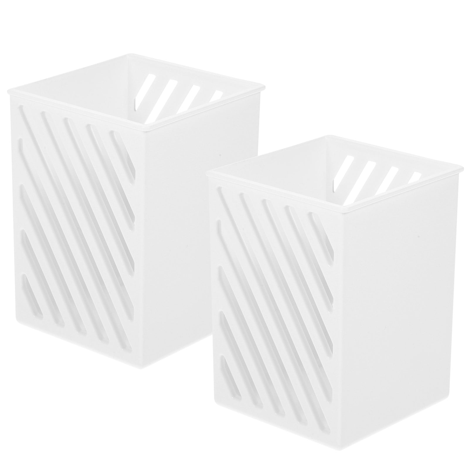 3- Mount Pen Holder Set, Multi-Functional Cutlery and Pencil Case Pouch, White Organizer
