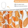 thumbnail image 3 of Orange Eucalyptus Shower Curtain for Bathroom, Watercolor Leaves on The Top Plant Shower Curtain Floral Botanical Decorative Fabric Shower Curtain Set with Hooks 72x72 Inch, 3 of 6
