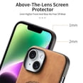 thumbnail image 3 of JTCASES for iPhone 13 Case, PU Leather Shockptoof TPU Shell Magnetic Wireless Charging  Car Mount, Anti-sacratch Shockroof Durable Slim Thin for iPhone 13, Brown, 3 of 12