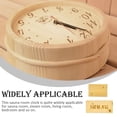 thumbnail image 3 of Wood Clock Craftsmanship Household Accessories Home Decor High Temperature Resistance Steam Room Timer Accurate Sauna Supplies, 3 of 9
