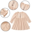 thumbnail image 3 of Ytdscs Robes à Manches Longues pour Filles, Robe Décontractée en Coton pour Bébé, Printemps Automne, Col Rond, Robe d'Été pour Filles 1-9 Ans, 3 of 9
