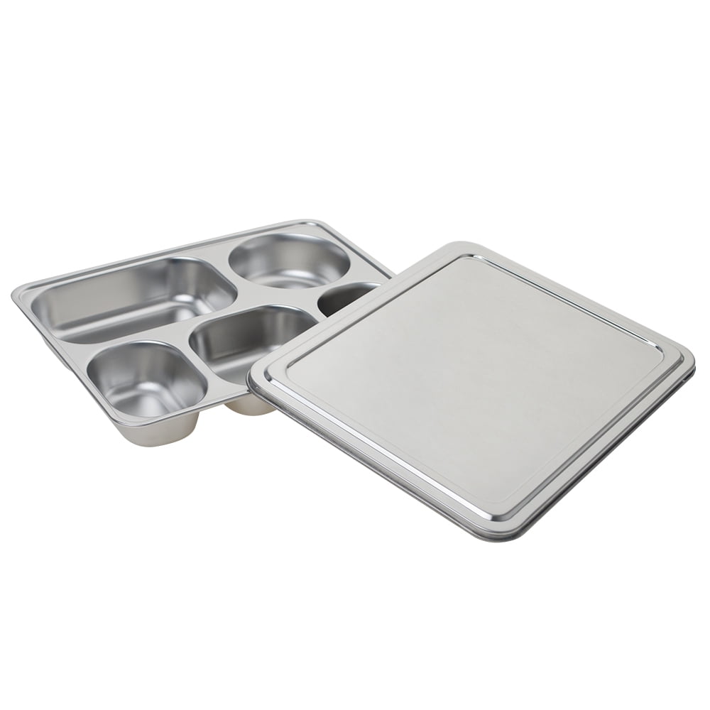 Stainless steel Plate/Thali 5 Compartments for lunch and dinner choose *ur*QTY# 