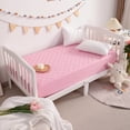 thumbnail image 5 of Lorviah 2 Pack Waterproof Crib Mattress Protector 24"x38", Soft Quilted Fitted Sheet, Breathable Noiseless Hypoallergenic Mattress Cover, Pink, 5 of 5