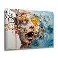 thumbnail image 2 of Abstract And Distorted Close-Up Of a Woman's Face Poster Decorative Painting Canvas Wall Art Living Room Posters Bedroom Painting,Frame-style,12x18inch(30x45cm), 2 of 8