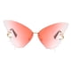 thumbnail image 3 of Gafas de sol sin montura con lentes degradadas en forma de mariposa, gafas de sol de diseño para el verano, gafas tintadas Rosa degradado, 3 of 7