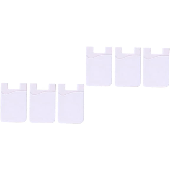 Phone Pocket 6 pcs Wallet- Cover Compatible with Most Sleeve Credit Stick- Cellphone for Silicone Red Sticker