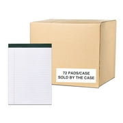 Roaring Spring Case of 72 of Legal Pads, 8.5"x11.75", 40 sheets of 15# Recycled White Paper Per Pad, Micro-Perforated