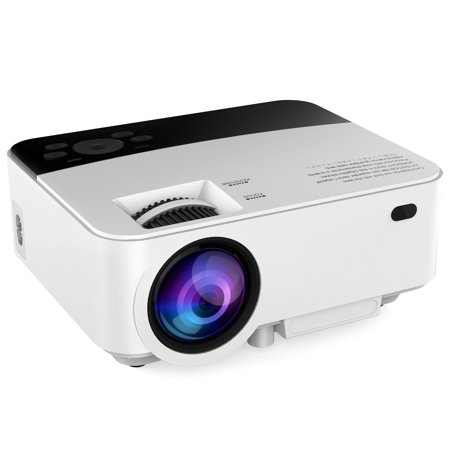 abdtech mini portable home projector with 1500 led luminous
