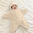 thumbnail image 2 of Ruyang Baby Flannel Hooded Crawling Suit Full Zip Starfish Newborn Romper Infant Footie Jumpsuit Winter Warm Outfits, 2 of 4