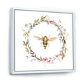 thumbnail image 3 of Designart 'Wildflowers Wreath and A Bee' Farmhouse Framed Canvas Wall Art Print, 3 of 5