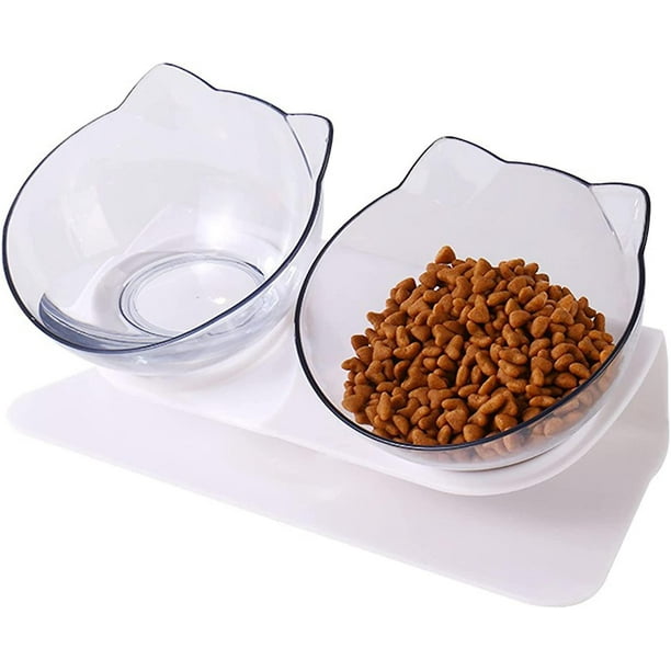 Elevated Cat Bowl Double Bowls For Cats With Stand, Anti Vomiting Cat