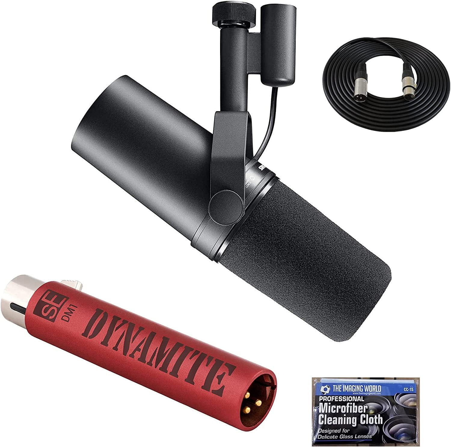 Shure SM7B Vocal Mic, Cloudlifter CL-1 Activator & Extra XLR Cable