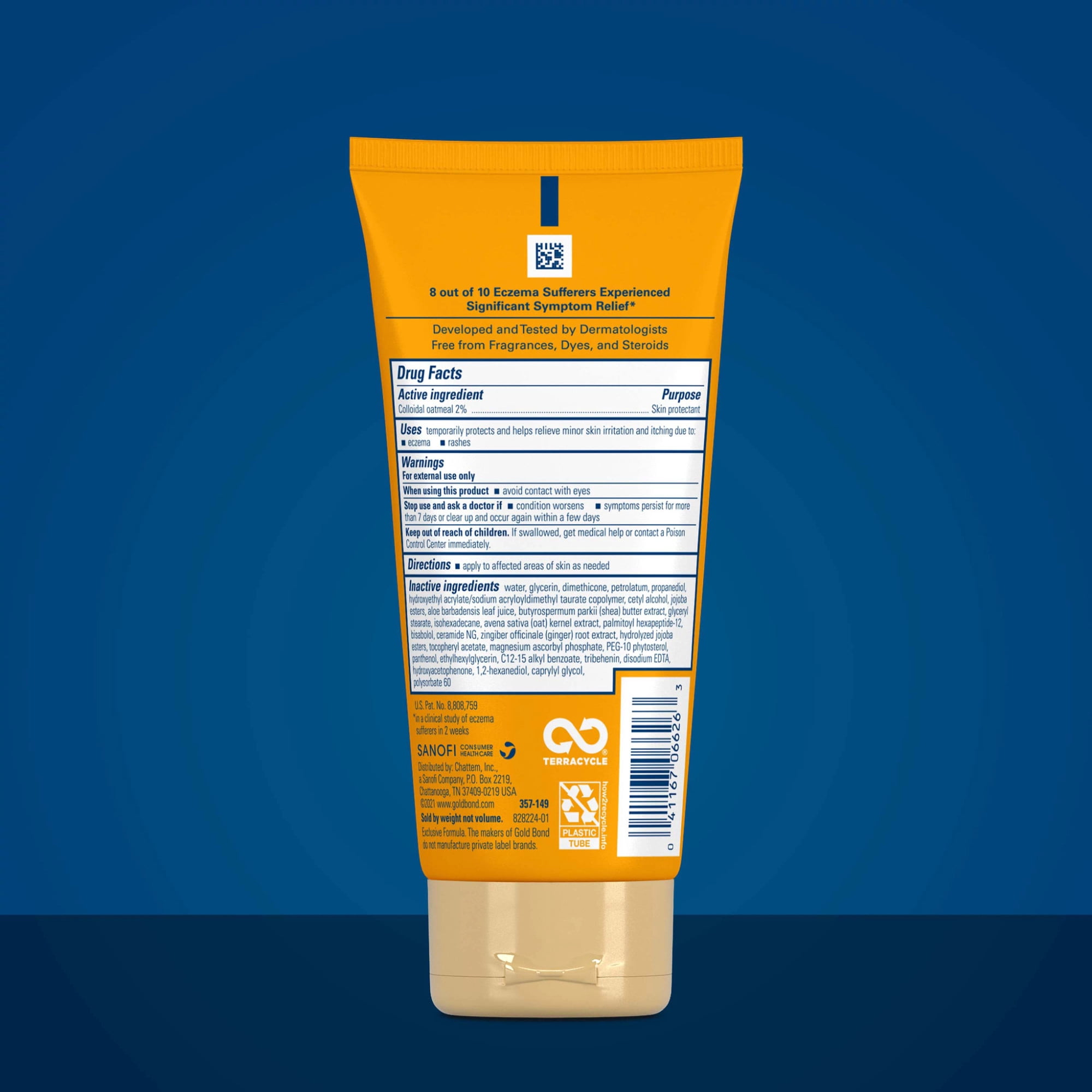 Gold Bond Medicated Eczema Relief Skin Protectant Cream, 5.5 oz., With 2% Colloidal Oatmeal