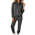 thumbnail image 2 of 2 Piece Lounge Sets for Women Matching Sweatsuits | Oversized Hoodies & ankle banded Sweatpants,Casual Sweat Set,Workout Tracksuit,Airport Travel Outfits,Fashion Fall Clothes, 2 of 7